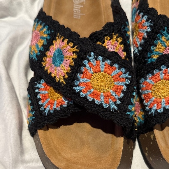 Colorful Crochet Women's Sandals granny squares Sz.8 - Picture 12 of 16